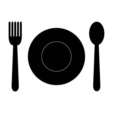 kaşık ve çatal vektör çizimi