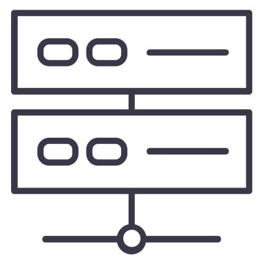 sunucu veritabanı ikon vektör illüstrasyonu