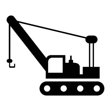 inşaat vinç simgesi, vektör illüstrasyon