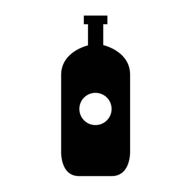 Şişe ikonu vektörü. düz çizim beyaz arkaplanda izole edildi.