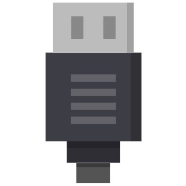 Beyaz arkaplanda modern usb kablo simgesi     