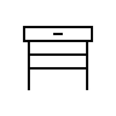 tablo vektör simgesi, satır vektör simgesi düzenlenebilir logo. beyaz arkaplan üzerindeki tablo doğrusal sembolü