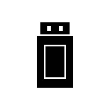 usb simgesi. beyaz arkaplanda izole edilmiş web tasarımı için ana vektör simgesi