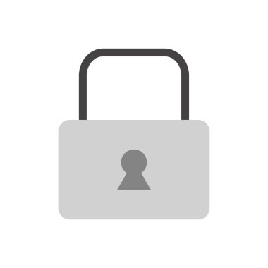 Web ve mobil uygulama tasarımınız için asma kilit ikon vektör resimleme arkaplanı, ok logosu 