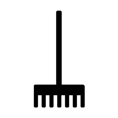 Beyaz arkaplanda tırmık simgesi