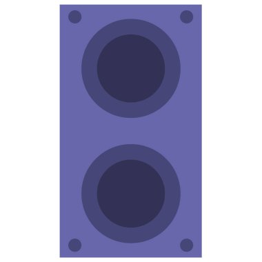 Ses hoparlörü simgesi. Subwoofer simgesi beyazda izole edildi 