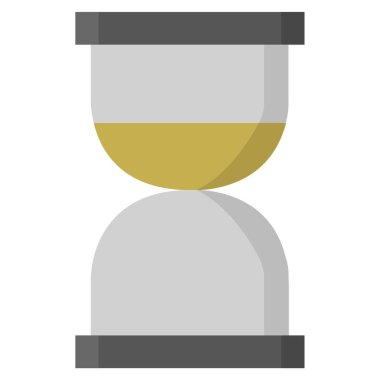 Beyaz arkaplanda kum saati simgesi