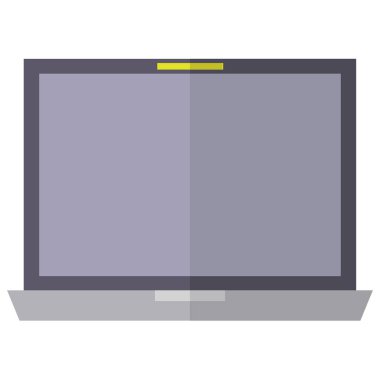 Beyaz arka planda yalıtılmış dizüstü bilgisayar simgesi