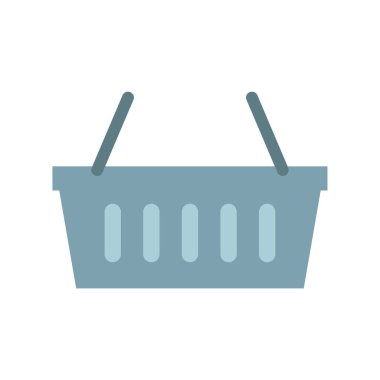 alışveriş sepeti simgesini tıklatın. düz tasarım.