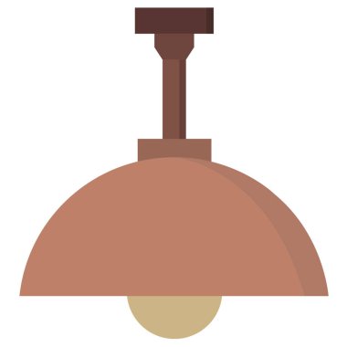 Kolye lambası simgesi, vektör illüstrasyonu