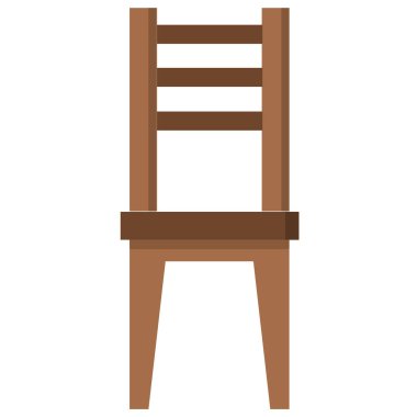 Tahta tabure ikonu vektör illüstrasyon grafik tasarımı