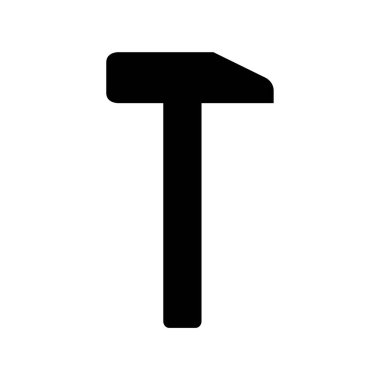 Çekiç simgesi, vektör illüstrasyonu basit tasarım