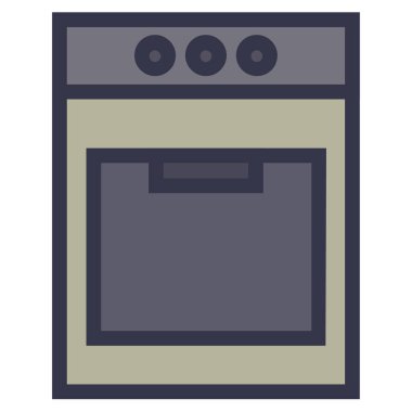 mutfak fırın kutsal kişilerin resmi, vektör çizim