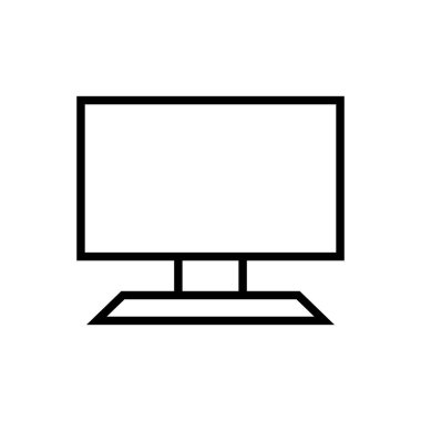 masaüstü bilgisayar izole edilmiş ikon web illüstrasyon tasarımı
