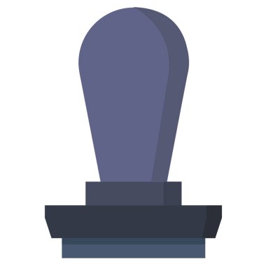 beyaz arkaplanda izole edilmiş düz biçimdeki pul simgesi. 