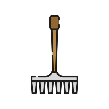 Beyaz arkaplanda tırmık simgesi