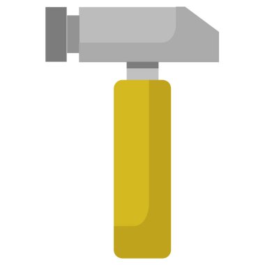 Beyaz arka plan üzerinde çekiç simgesi    