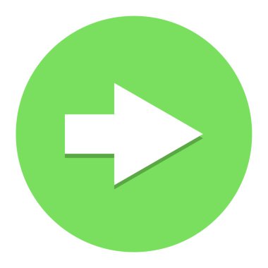 Ok işareti. Web simgesi basit illüstrasyon