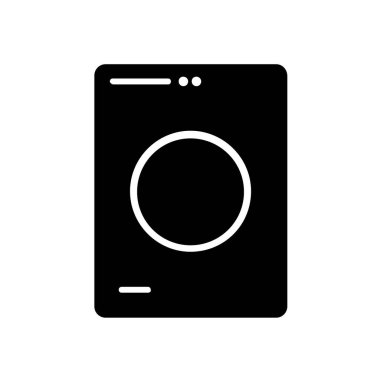 çamaşır makinesi web simgesi vektör çizimi  