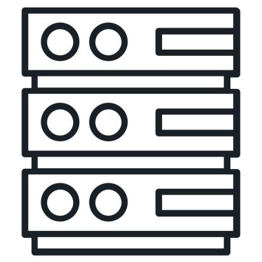 sunucu veritabanı ikon vektör illüstrasyonu