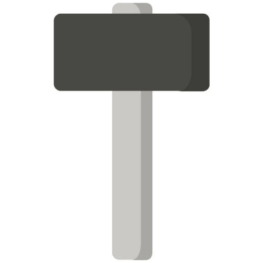 Beyaz arka plan üzerinde çekiç simgesi    