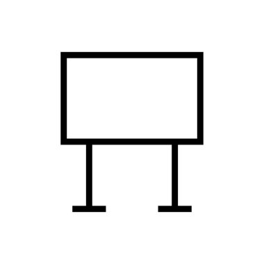 Sunum için boş reklam panosu vektör simgesi