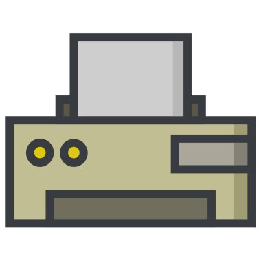 Yazıcı simgesi beyaz arkaplanda izole edildi