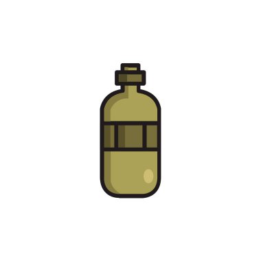 şişe vektörü düz simge tasarımı