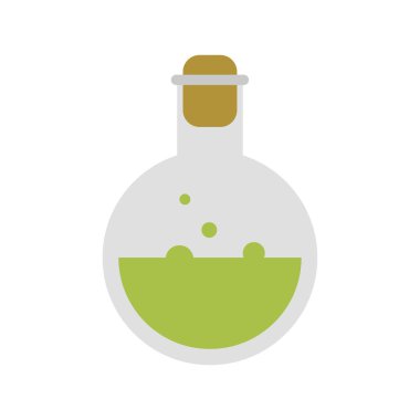 Yeşil sıvı vektör resimli matara