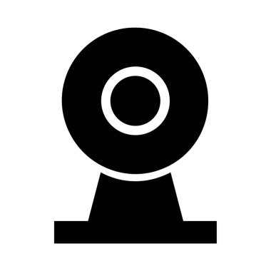 Beyaz arka plan üzerinde izole web kamera simgesi