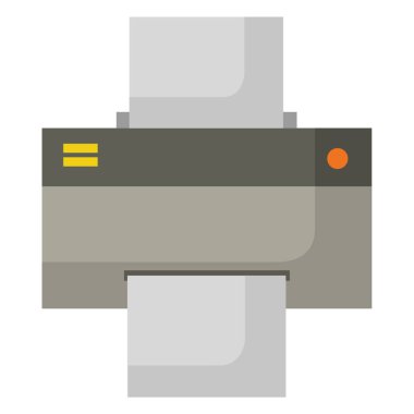 Yazıcı simgesi beyaz arkaplanda izole edildi