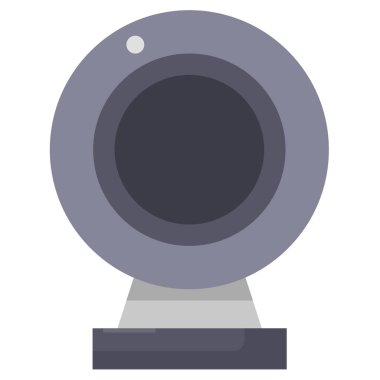 Beyaz arka plan üzerinde izole web kamera simgesi