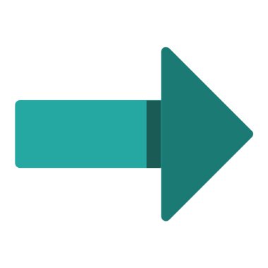 Sağ ok ağ simgesinin vektör ilülasyonu 