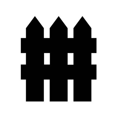 Beyaz arka plan üzerinde izole çit simgesi