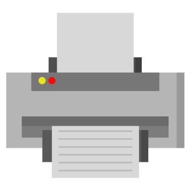 Yazıcı simgesi beyaz arkaplanda izole edildi