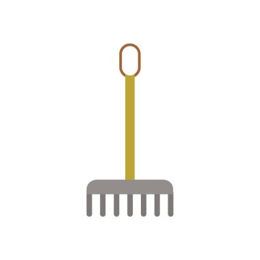 Beyaz arkaplanda tırmık simgesi