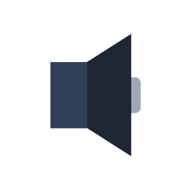 Beyaz arkaplanda izole edilmiş ses vektörü illüstrasyonu