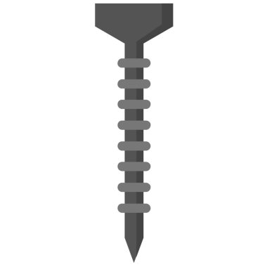 Beyaz arka plan üzerinde izole vida vektör simgesi 