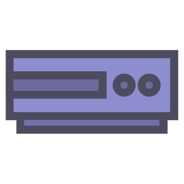 Video oynatıcı ikon vektör illüstrasyonu