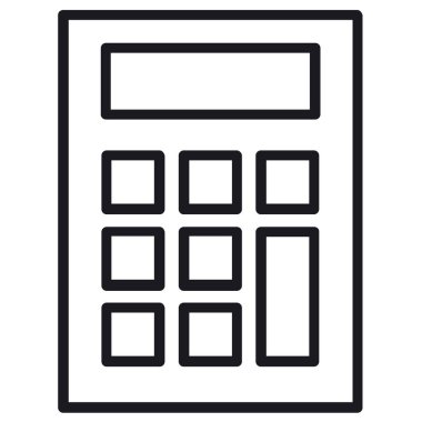 Hesaplayıcı simgesi beyaz arkaplanda izole edildi