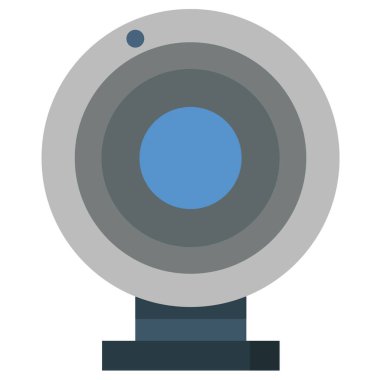 Beyaz arka plan üzerinde izole web kamera simgesi
