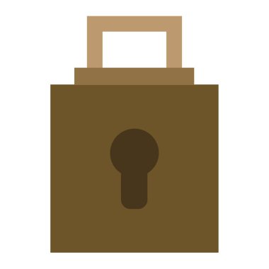 Asma kilit simgesi vektör çizim şablonu 