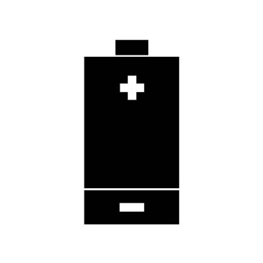 pil yassı simgesi, vektör çizimi