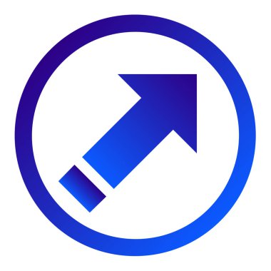 Web ve mobil uygulama tasarımınız için ok simgesi çizimi arkaplanı, ok logosu 