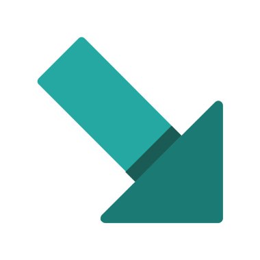 Web ve mobil uygulama tasarımınız için ok simgesi çizimi arkaplanı, ok logosu 