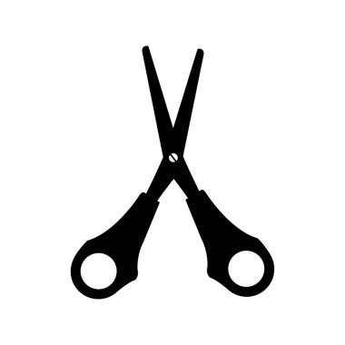 Makas simgesi, vektör illüstrasyonu basit tasarım