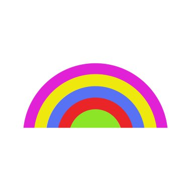 gökkuşağı simgesi tasarımı vektör şablonu çizimi