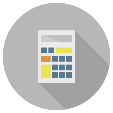 Hesaplayıcı simgesi beyaz arkaplanda izole edildi