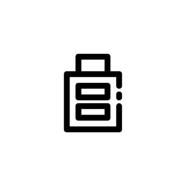 pil vektörü ince çizgi simgesi