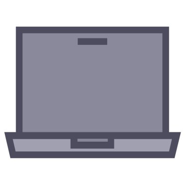 Beyaz arka planda yalıtılmış dizüstü bilgisayar simgesi